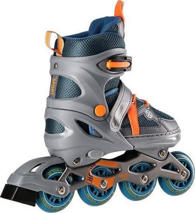 Patina inline Nils Extreme NJ1828, me krah 39-42, ABEC 7, gri me portokalli