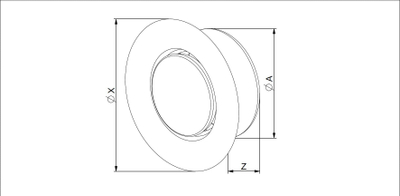 Anemostat ventilimi Awenta Metal Exhaust, Ø150 mm, metal, i bardhë