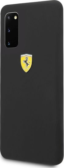 Mbulesë telefoni Ferrari Hardcase për Samsung Galaxy S20, silikoni, origjinale, e zezë