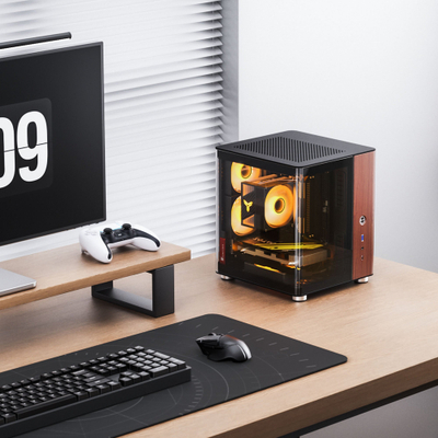 Kuti kompjuterike Jonsbo TK-0 Mini ITX, xham i temperuar, kompakte, e zezë