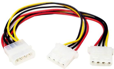 Kabllo StarTech Molex - Molex x2 (PYO2L), 0.23m, shumëngjyrëshe