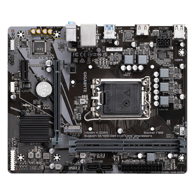 Motherboard Gigabyte H610M K, LGA1700, mATX, e zezë
