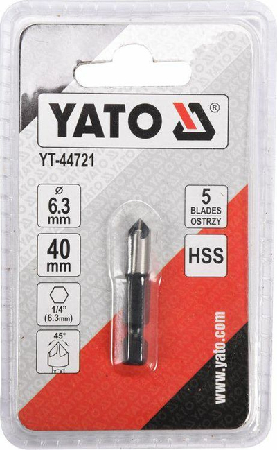 Freza gërvishtëse metali Yato YT-44721, 6.3mm, futje HEX