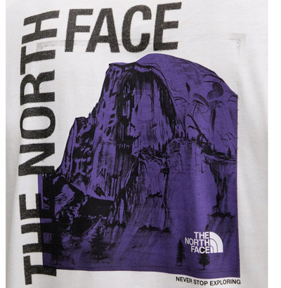 Bluzë unisex The North Face Half Dome Photo Backprint, pambuk, e bardhë
