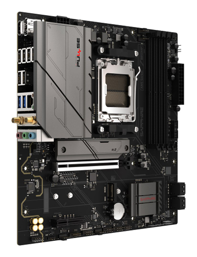 Pllakë amë Sapphire PULSE B850M WIFI AM5, DDR5, Wi-Fi 6, e zezë