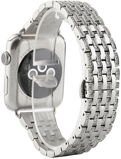 Rrip çeliku për Apple Watch 42/44/45/49 mm 4wrist, i argjendtë