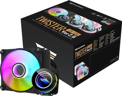 Ftohës uji për proçesor DarkFlash DX120 V2.6, 120mm, PWM, RGB