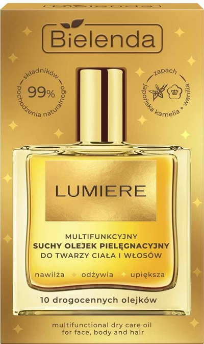 Vaj i thatë multifunksional Bielenda Lumiere, për fytyrë, trup edhe flokë, për hidratim