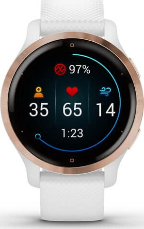 Smartwatch Garmin Venu 2S, GPS, Wi‑Fi, i bardhë Rose Gold