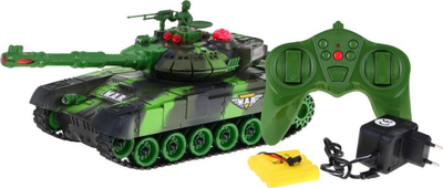 Lodër tank R/C War Tank, 2.4GHz, me dritë dhe zë, jeshil