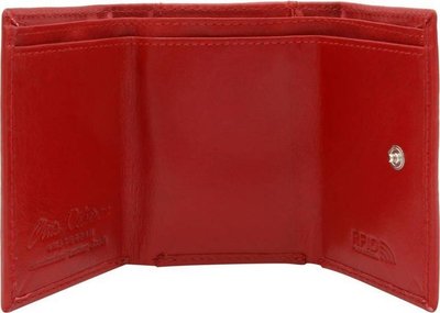 Portofol gocash Peterson, lëkurë natyrale, RFID blocking, i kuq