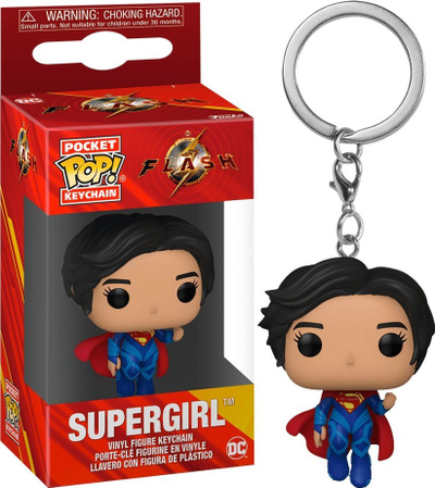 Varëse çelësash Funko Pop Pocket Keychain, DC The Flash Supergirl, figurë vinili, shumëngjyrëshe