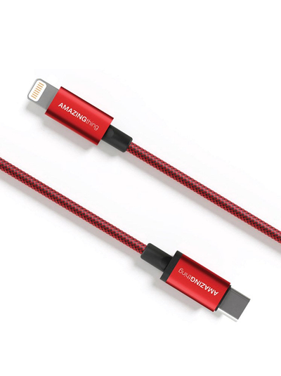 Kabllo kariku për telefon AMAZINGthing SupremeLink, Lightning në USB-C, 1m, e kuqe