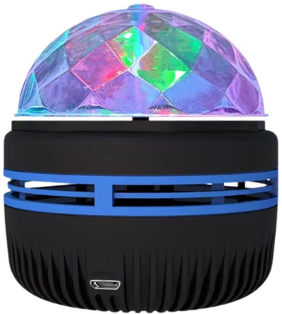 Projektor dekorativ LED Leantoys Sphere 360, telekomandë, USB, i zi