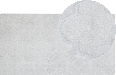 Tapet Beliani GHARO Faux Fur, 80x150 cm, gri e çelët