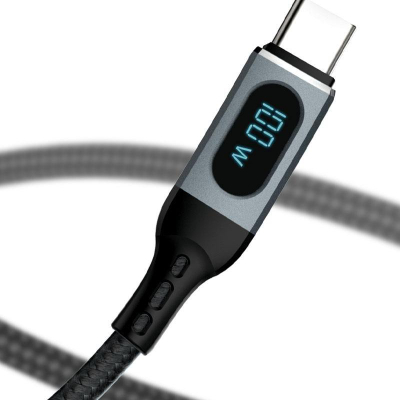 Kabllo USB C Dudao L7MaxC, USB C në USB C, PD 100W, 1m, e zezë