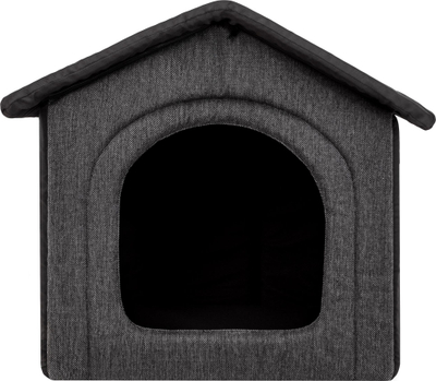 Shtëpi qeni Hobbydog R3 Inarii Kennel, e vogël, grafit me të zezë
