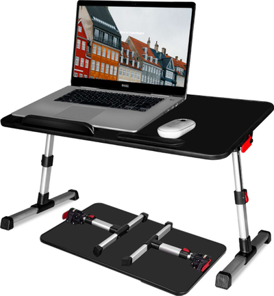 Tavolinë laptopi Mozos Game-SL1, për laptop 17", me ngritje-lëshim lartësie, dru natyral