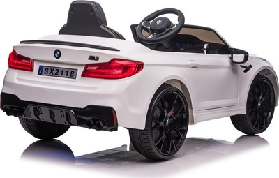 Makina elektrike për fëmijë BMW M5, bateri rikarikueshme, me drita, e bardhë