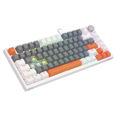 Tastierë gaming Savio Astral White Jade, USB, dritë 3 ngjyra, e bardhë