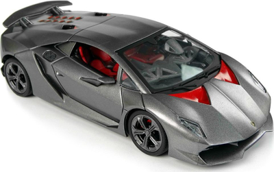 Lodër makinë me telekomandë Auto Sport Lamborghini Import Leantoys, 1:24, 2.4 G, i argjendtë, për fëmijë nga mosha 8 vjeç
