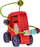 Lodër edukative BamBam Vehicle Maze Fire Brigade, makinë zjarrfikëse, mekanizëm tërheq prapa, e kuqe
