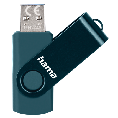 USB Hama "Rotate", 3.0, 256GB, 90MB/s, kaltër e errët
