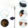 Lampë diellore dekorative Forever Light SUNARI FLS-90, LED 3000K, 600mAh Li-Ion, e zezë