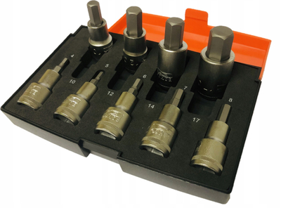 Set çelësash Bahco S9HEX, 9 copa, 1/2", metrik