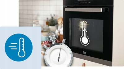 Set inkaso Beko BBSE17300B, furrë konveksioni 72L A, pianurë induksioni 4 zona, i zi
