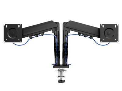 Krah monitori Tracer Double Armflex për 2 monitorë 32", VESA 100x100, i zi