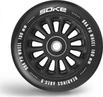 Soke Тркала за Тротинет, 100 mm, Црни, Комплет од 2