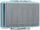 Kuti baterish JJC BC 36X18650, mban gjer në 6 bateri, plastike PC, gjysmë transparente blu