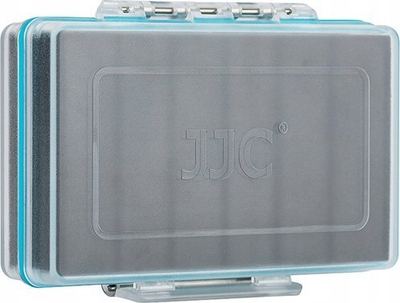 Kuti baterish JJC BC 36X18650, mban gjer në 6 bateri, plastike PC, gjysmë transparente blu