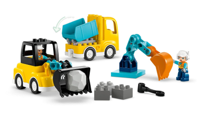 Set ndërtimi LEGO 10475 3 in 1 Construction Vehicles, për fëmijë, shumëngjyrësh