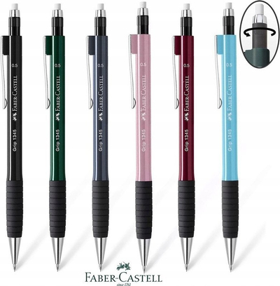 Laps mekanik Faber Castell Grip 1345, 0.5mm, blu e çelët - 4