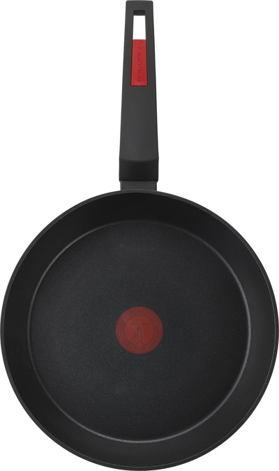 Tigan alumini MG Home Thermo 28 cm, me shtresë jo ngjitëse, me dorezë Soft Touch, i zi
