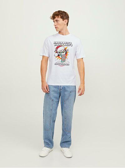 Maicë Jack&Jones JORCHRISTMAS Standard Fit 12246599 Bright White