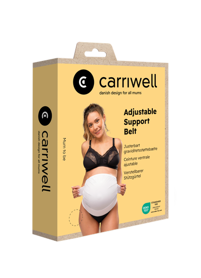 Brezi mbështetës shtatzënie Carriwell Adjustable, L/XL, mikrofibër, i bardhë