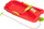 Sled Enero SANKI PLASTIC, me timon dhe frena, 84x43x25cm, e kuqe