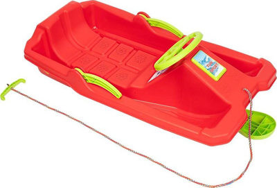 Sled Enero SANKI PLASTIC, me timon dhe frena, 84x43x25cm, e kuqe