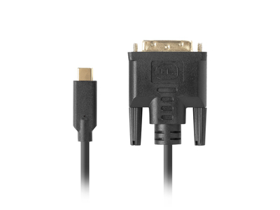 Kabllo Lanberg, USB Type-C / DVI-D, 0.5 m, e zezë