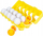 Lodër edukative BAM BAM Sorter Eggs 492750, 10 vezë, kuti e verdhë