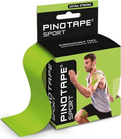 Shirit kinezilogjik sportiv Pinotape Sport, 5cm x 5m, me ngjitje ekstra të fortë, ngjyrë vjollcë