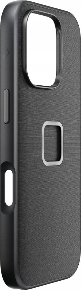 Futrollë Peak Design Mobile Everyday Fabric për iPhone 16 Pro, SlimLink, kompatibile MagSafe, gri qymyr