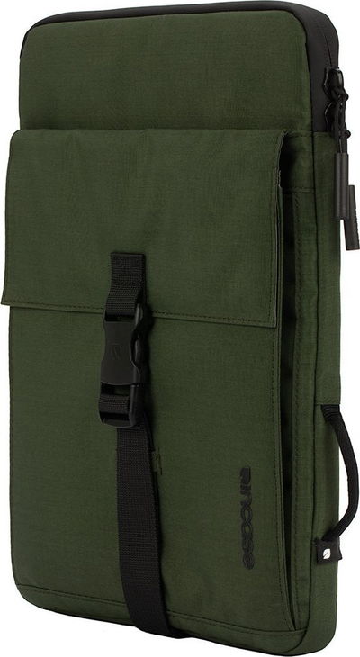 Çantë laptopi Incase Transfer Sleeve, 14", me xhep të përparmë që zgjerohet, jeshile e errët