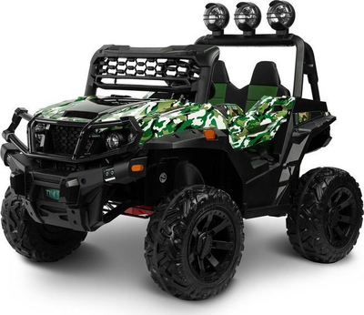 Makine lodër elektrike Caretero Off-Road Vehicle Timus, me pult, drita LED, kamuflazh jeshil