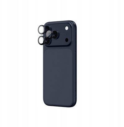 Stikla mbrojtëse kamere AmazingThing Sapphire për iPhone 17 Pro 17 Pro Max, kornizë blu, xham i tejdukshëm