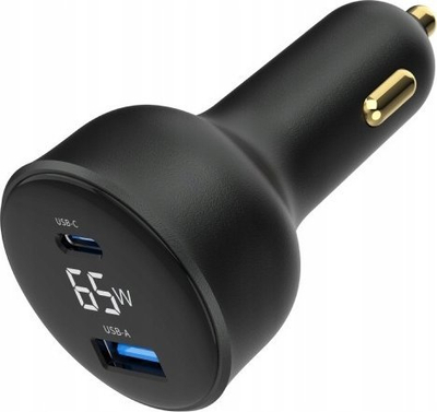 Karikues makine Gembird, 65W, USB C PD, ekran LCD, i zi