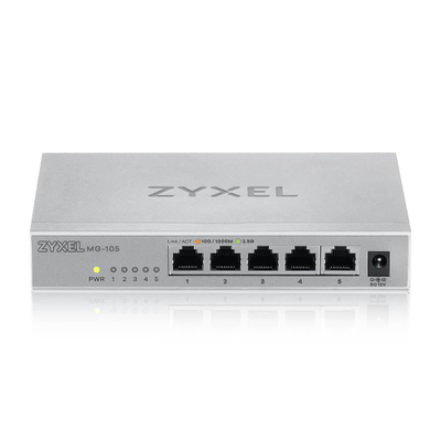 Мрежен прекинувач Zyxel, 5 порти, 2.5G Multi Gigabit, црн
